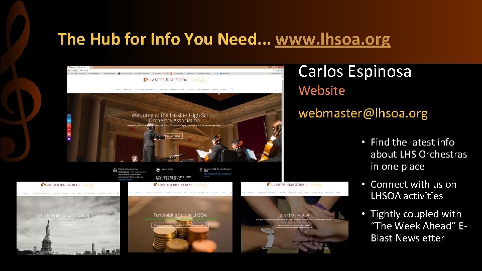 The Hub for Info You Need. . . www. lhsoa. org Carlos Espinosa Website