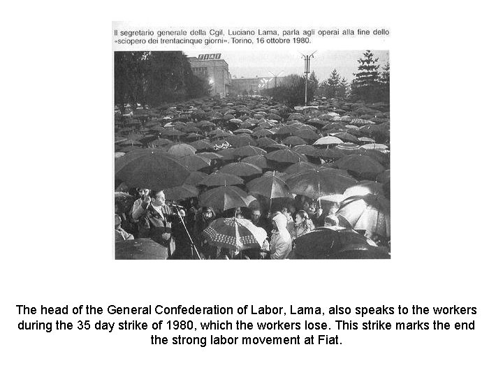The head of the General Confederation of Labor, Lama, also speaks to the workers