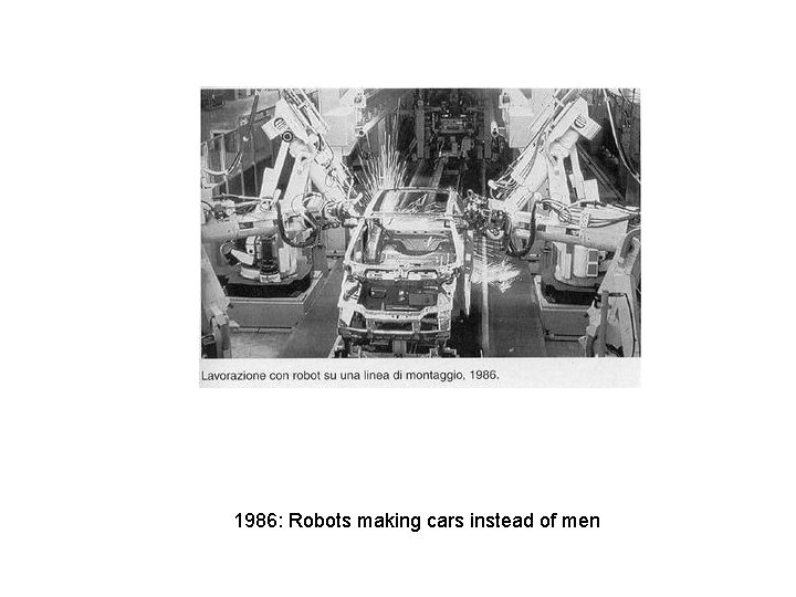 1986: Robots making cars instead of men 