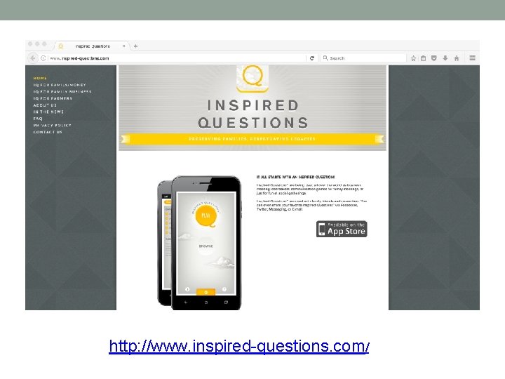 http: //www. inspired-questions. com/ 