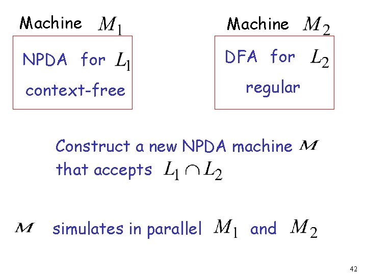 Machine NPDA for DFA for context-free regular Construct a new NPDA machine that accepts