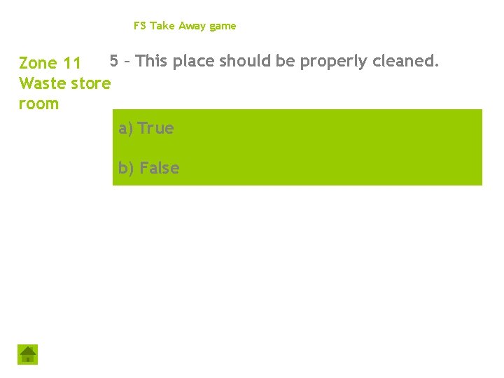 FS Take Away game 5 – This place should be properly cleaned. Zone 11