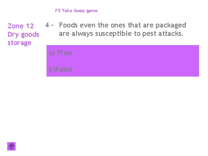 FS Take Away game 4 - Foods even the ones that are packaged Zone