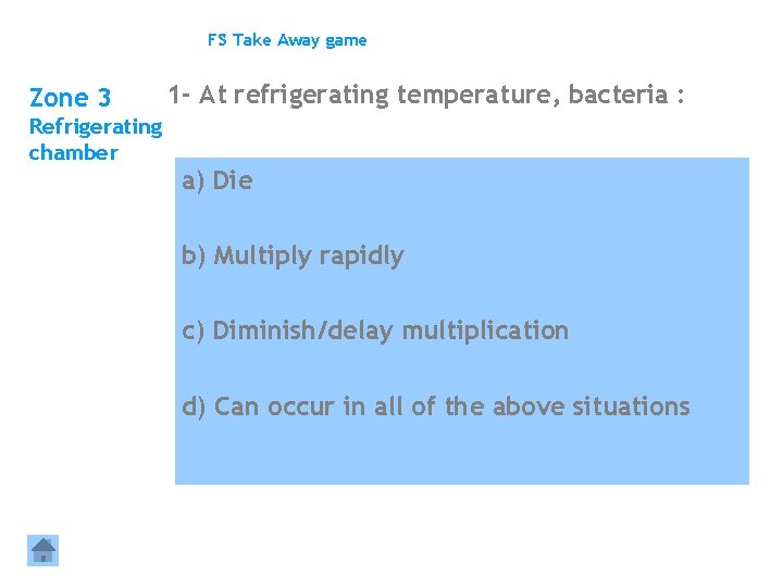 FS Take Away game Zone 3 Refrigerating chamber 1 - At refrigerating temperature, bacteria