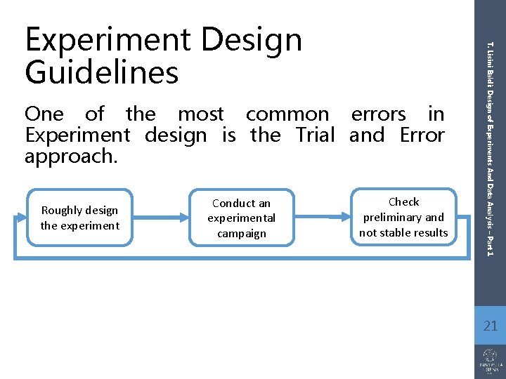 One of the most common errors in Experiment design is the Trial and Error