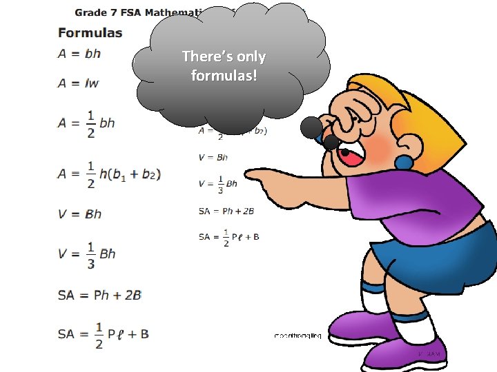 There’s only formulas! 