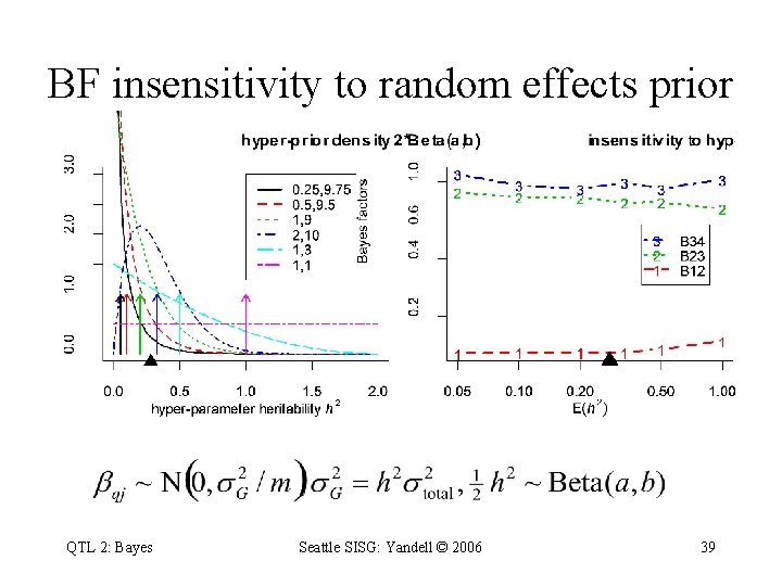 BF insensitivity to random effects prior QTL 2: Bayes Seattle SISG: Yandell © 2006