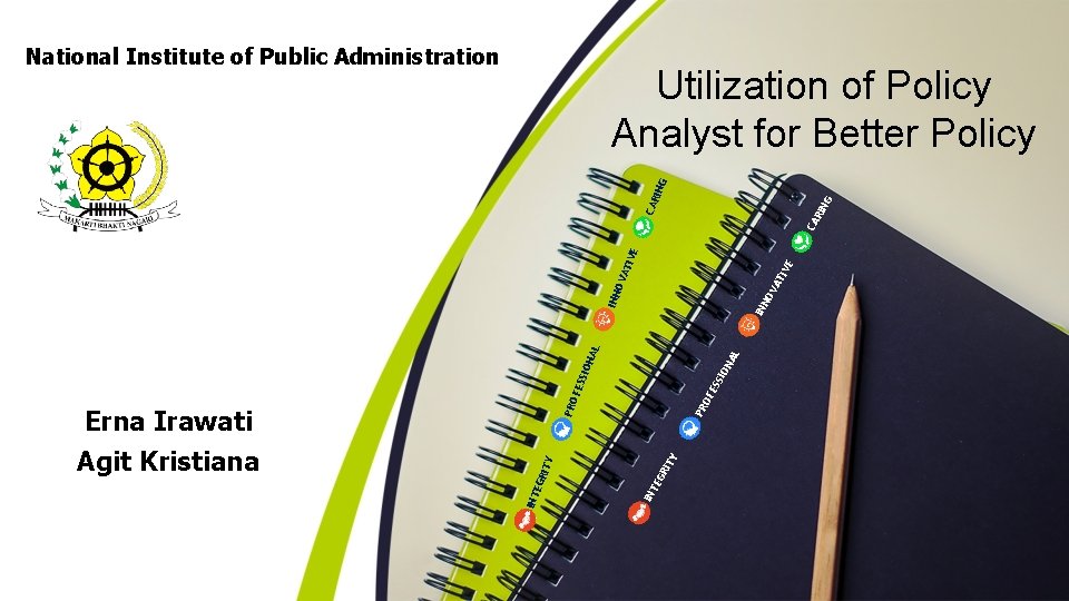 National Institute of Public Administration INT EG R ITY PR PRO ITY EGR INT