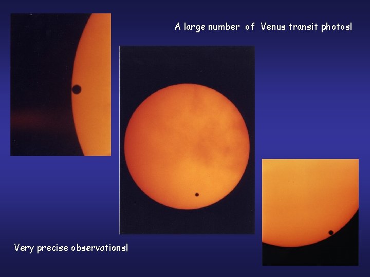 A large number of Venus transit photos! Very precise observations! 