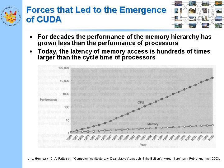 Forces that Led to the Emergence of CUDA LCAD • For decades the performance