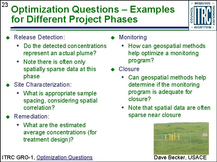 23 Optimization Questions – Examples for Different Project Phases Release Detection: • Do the