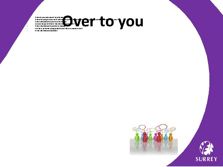  • • Over to you What do you understand by adult social care?