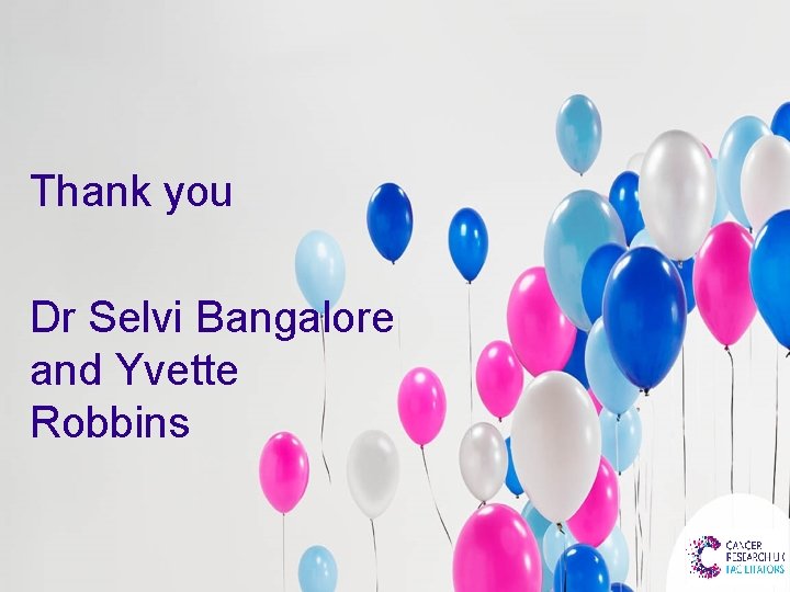 Thank you Dr Selvi Bangalore and Yvette Robbins 