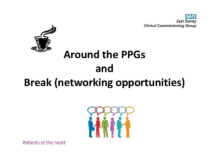 Around the PPGs and Break (networking opportunities) 