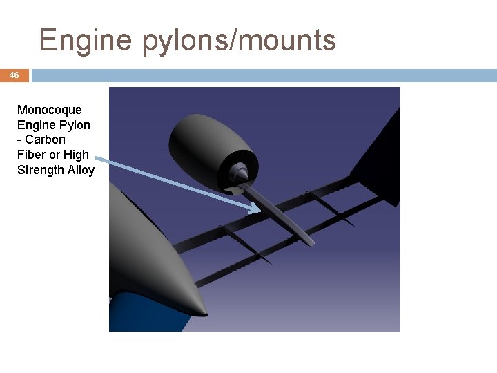 Engine pylons/mounts 46 Monocoque Engine Pylon - Carbon Fiber or High Strength Alloy Engine pylons/mounts 46 Monocoque Engine Pylon - Carbon Fiber or High Strength Alloy
