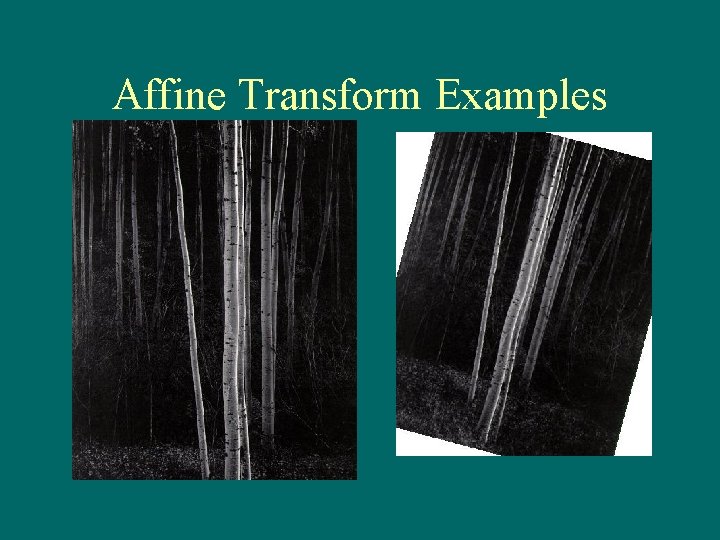 Affine Transform Examples 