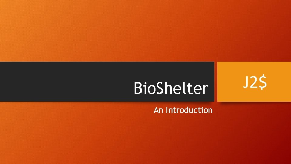 Bio. Shelter An Introduction J 2$ 