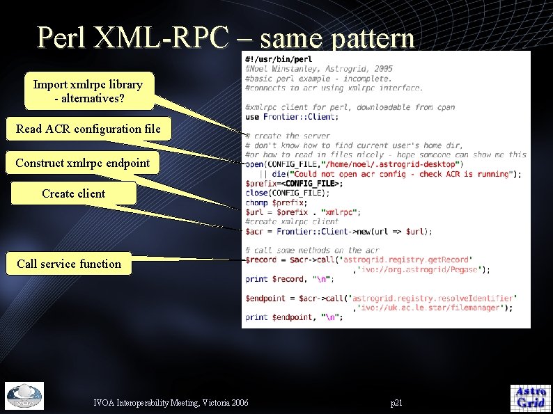 Perl XML-RPC – same pattern Import xmlrpc library - alternatives? Read ACR configuration file