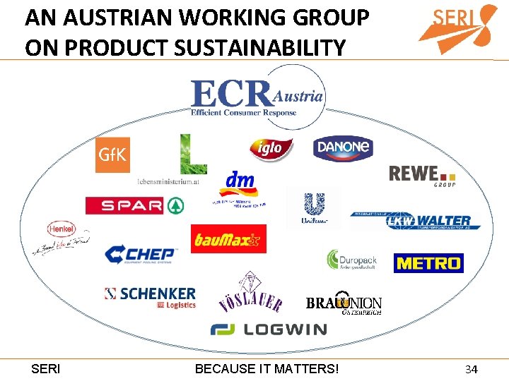 AN AUSTRIAN WORKING GROUP ON PRODUCT SUSTAINABILITY SERI BECAUSE IT MATTERS! 34 