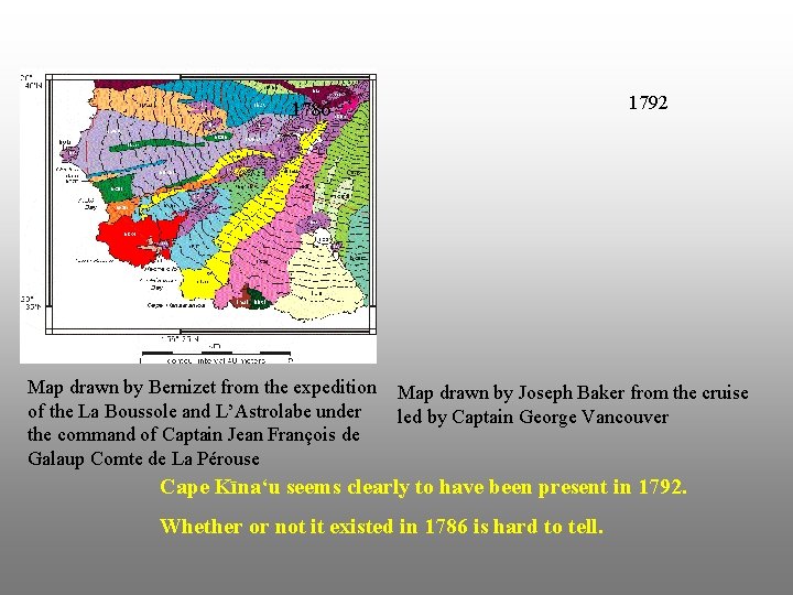 1792 1786 Map drawn by Bernizet from the expedition of the La Boussole and