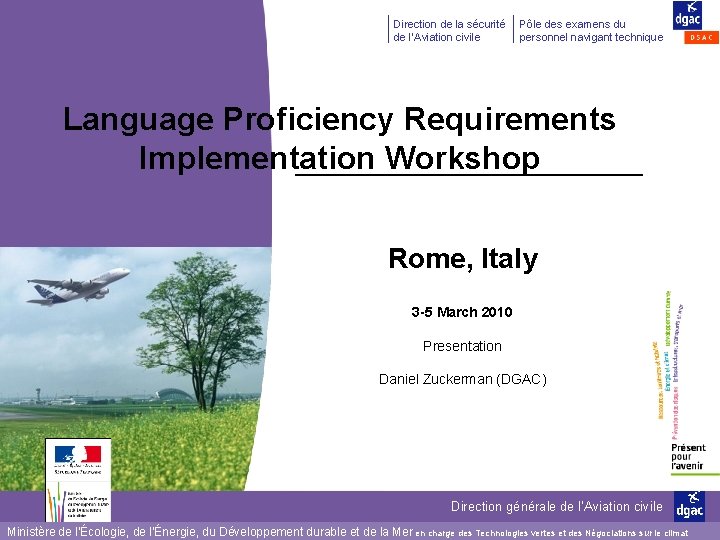 Direction de la sécurité de l’Aviation civile Pôle des examens du personnel navigant technique