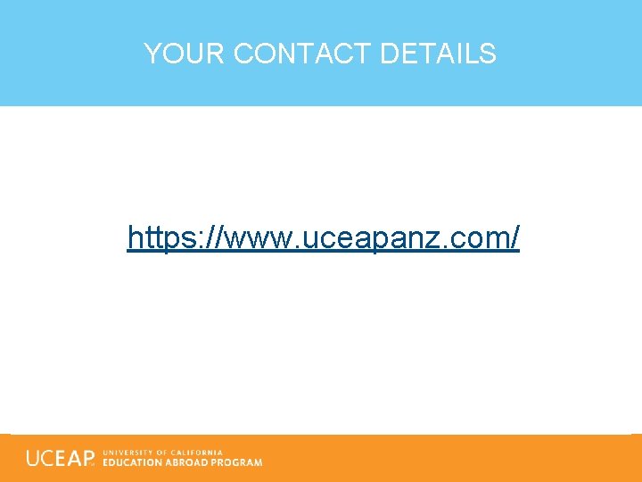 YOUR CONTACT DETAILS https: //www. uceapanz. com/ 