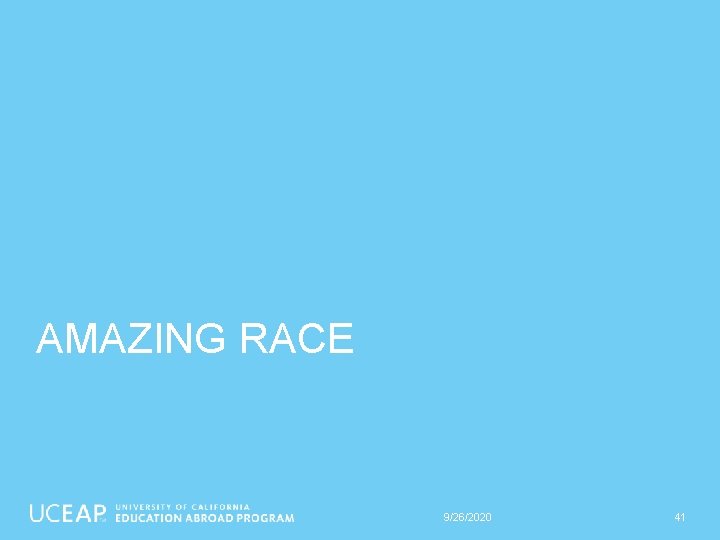 AMAZING RACE 9/26/2020 41 