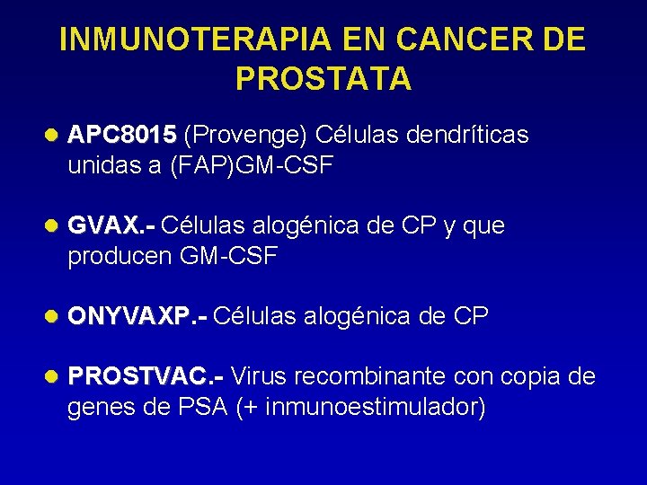 inmunoterapia para cancer de prostata)