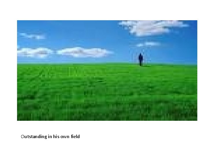 Outstanding in his own field Outstanding in his own field