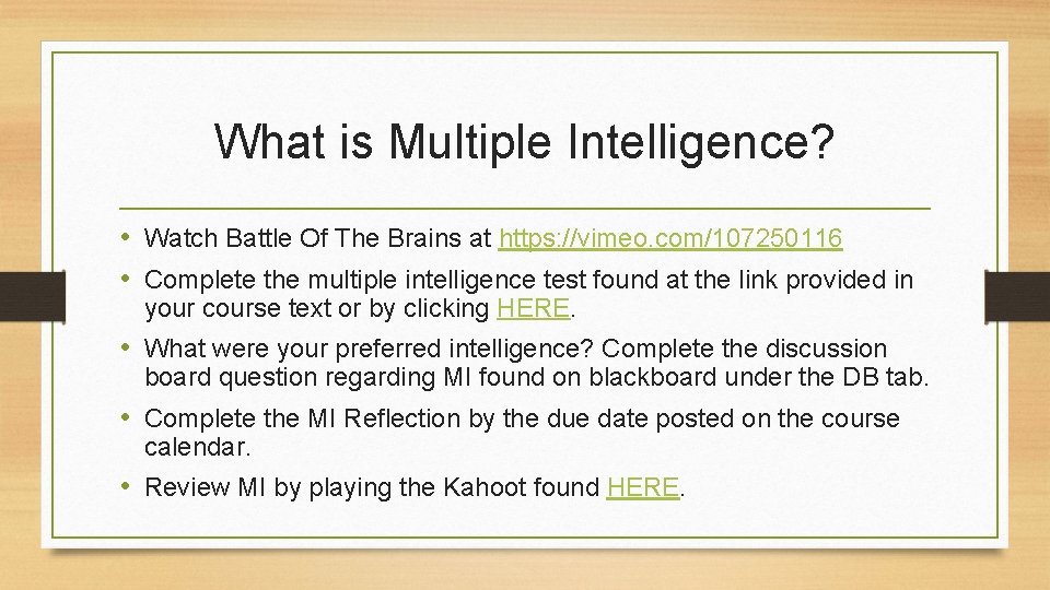 What is Multiple Intelligence? • Watch Battle Of The Brains at https: //vimeo. com/107250116