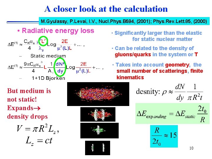 A closer look at the calculation M. Gyulassy, P. Levai, I. V. , Nucl.