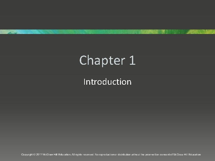 Chapter 1 Introduction 