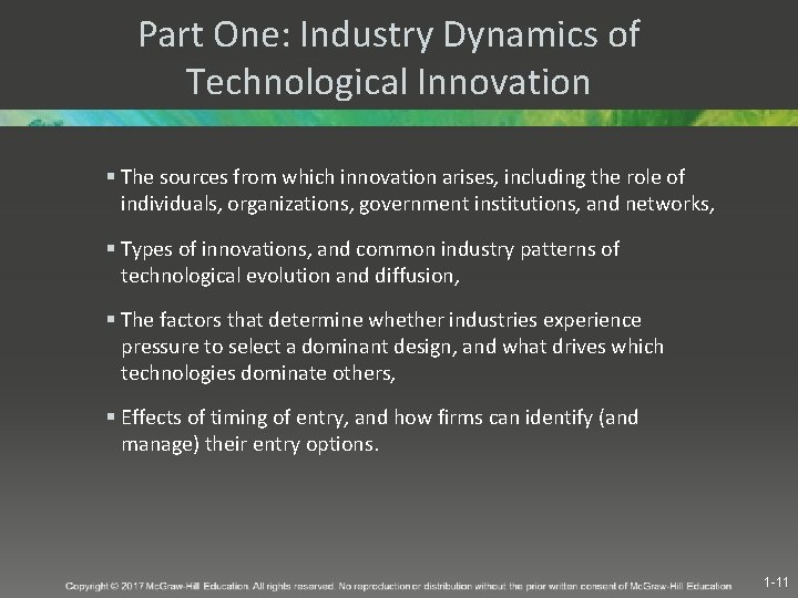 Part One: Industry Dynamics of Technological Innovation § The sources from which innovation arises,