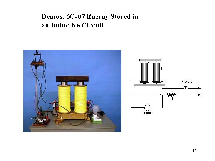 Demos: 6 C-07 Energy Stored in an Inductive Circuit 14 