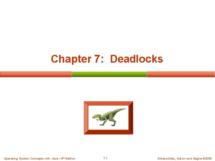 Chapter 7: Deadlocks Operating System Concepts with Java – 8 th Edition 7. 1 Chapter 7: Deadlocks Operating System Concepts with Java – 8 th Edition 7. 1