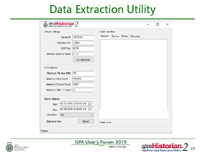 Data Extraction Utility 45 