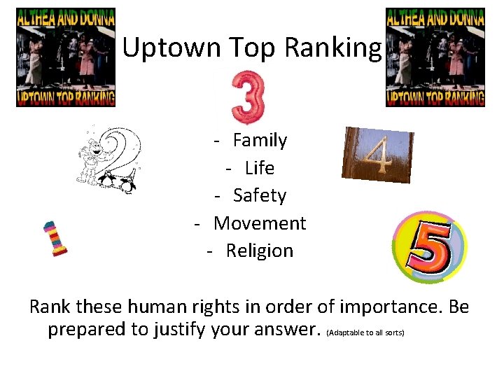 Uptown Top Ranking - Family - Life - Safety - Movement - Religion Rank