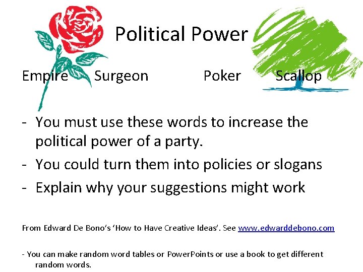 Political Power Empire Surgeon Poker Scallop - You must use these words to increase