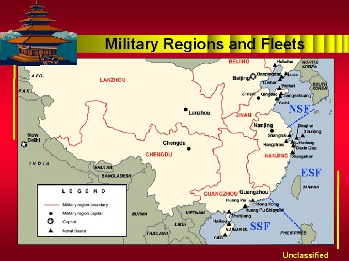 Military Regions and Fleets NSF ESF SSF Unclassified 
