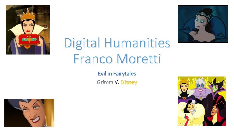 Digital Humanities Franco Moretti V. 