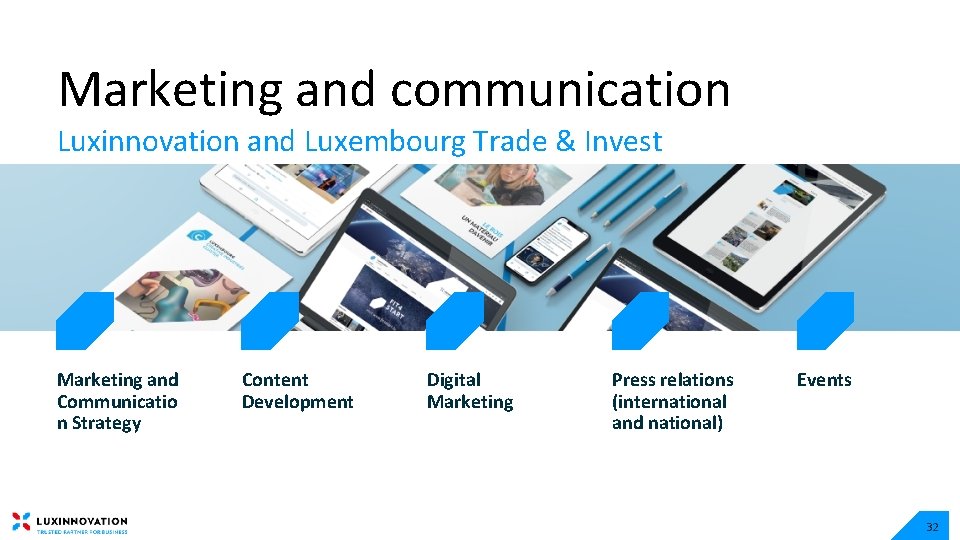 Marketing and communication Luxinnovation and Luxembourg Trade & Invest Marketing and Communicatio n Strategy