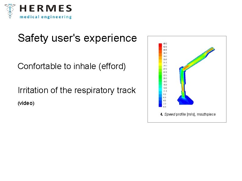 Safety user's experience Confortable to inhale (efford) Irritation of the respiratory track (video) 4.