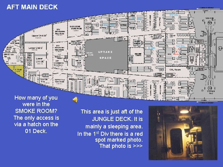 How many of you were in the SMOKE ROOM? The only access is via