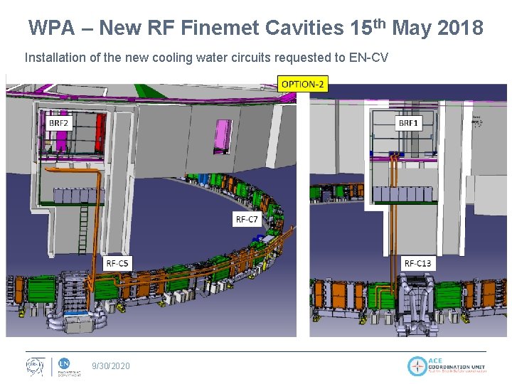 WPA – New RF Finemet Cavities 15 th May 2018 Installation of the new