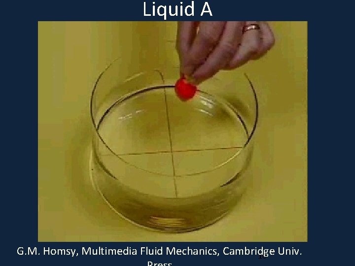 Liquid A G. M. Homsy, Multimedia Fluid Mechanics, Cambridge 10 Univ. 