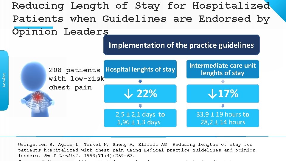 Reducing Length of Stay for Hospitalized Patients when Guidelines are Endorsed by Opinion Leaders