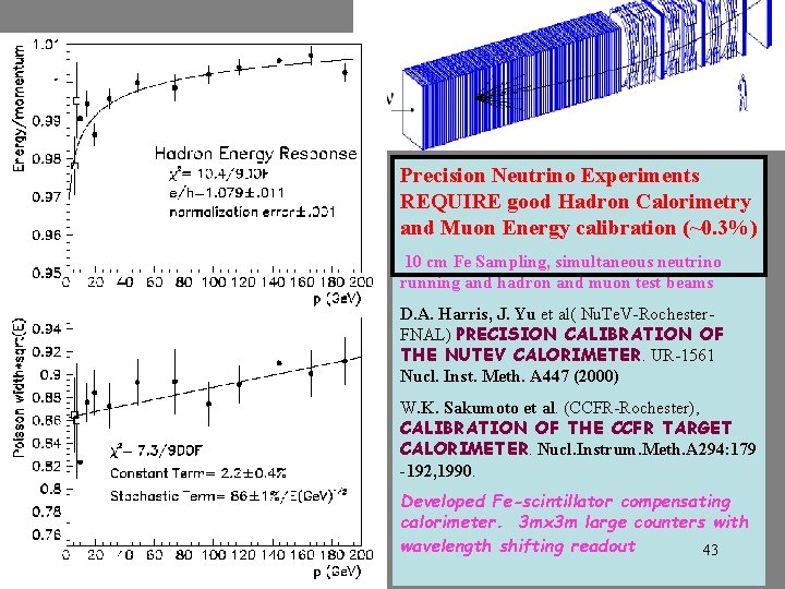 Precision Neutrino Experiments REQUIRE good Hadron Calorimetry and Muon Energy calibration (~0. 3%) 10