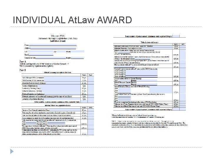 INDIVIDUAL At. Law AWARD 