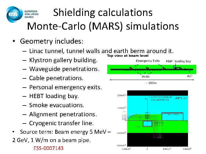 Shielding calculations Monte-Carlo (MARS) simulations • Geometry includes: – – – – – Linac