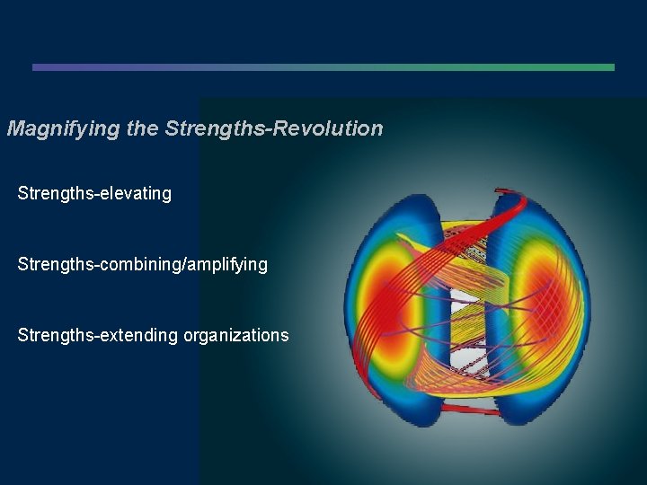 Magnifying the Strengths-Revolution Strengths-elevating Strengths-combining/amplifying Strengths-extending organizations . 